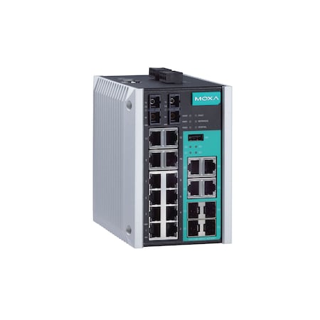 Moxa Mgd Gigabit Eth. Swtch 10/100Baset(X)Ports, Eds-518E-Ss-Sc-4Gtxsfp-T EDS-518E-SS-SC-4GTXSFP-T